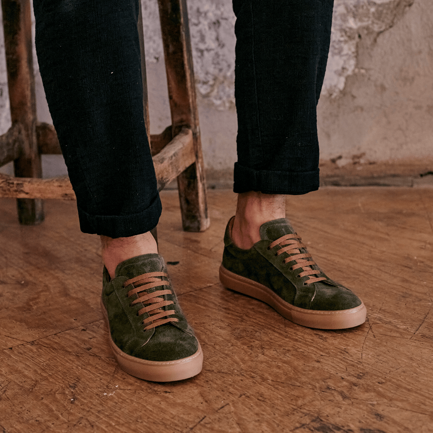 
                  
                    ANCOATS // KHAKI SUEDE-MEN'S SNEAKER | LANX Proper Men's Shoes
                  
                