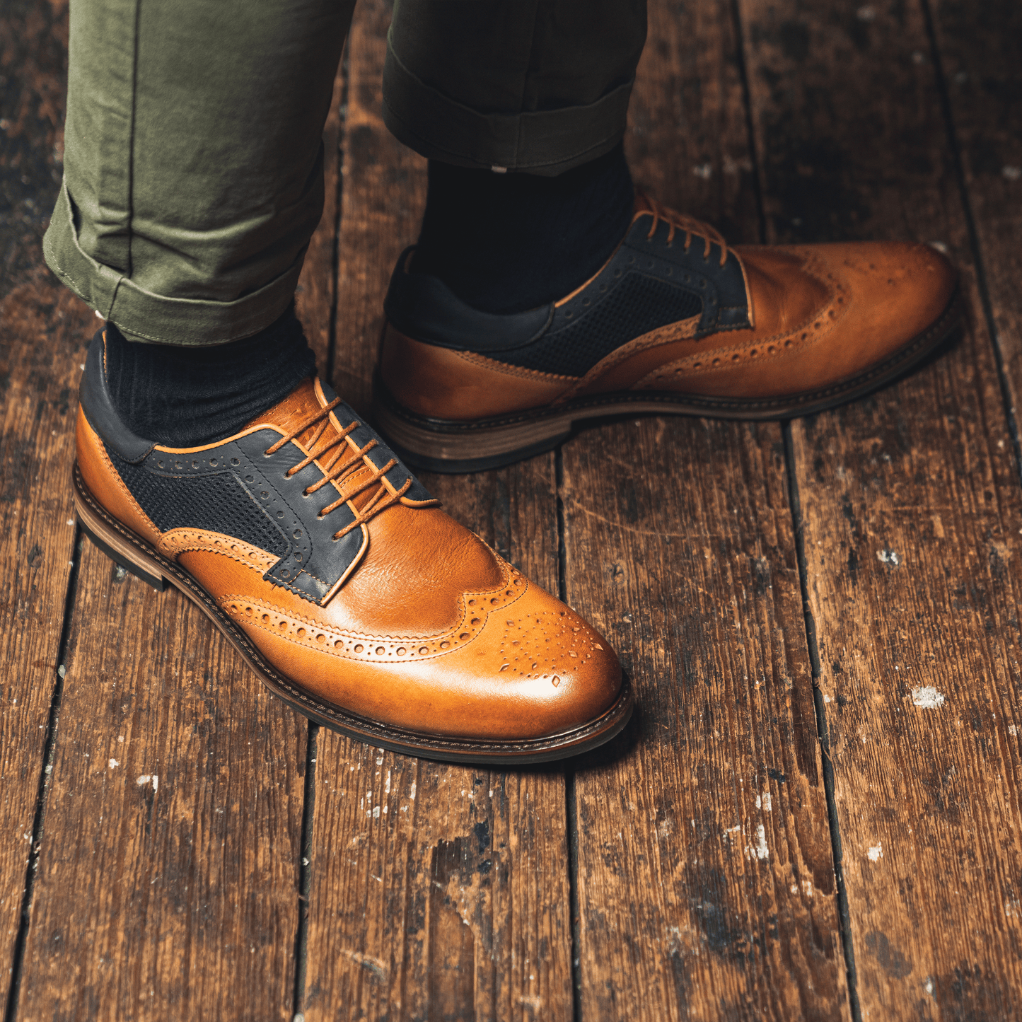 
                  
                    MEDLEY // TAN & GREY-MEN'S SHOE | LANX Proper Men's Shoes
                  
                