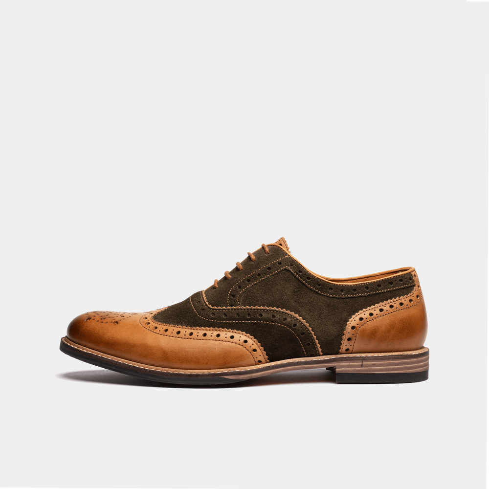 SHIREBURN // KHAKI & TAN-MEN'S SHOE | LANX Proper Men's Shoes